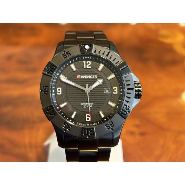 【あすつく】 ウェンガー 腕時計 WENGER Seaforce シーフォース 43mm ブラック文...