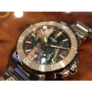 オリス 腕時計 ORIS アクイス デイト アップサイクル 41.5mm 再生PET プラスチックを...