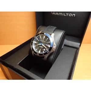 ハミルトン HAMILTON 腕時計 カーキ ネイビー スキューバ 自動巻き 40.00MM ラバーベルト H82315331 正規品｜yuubido-oyabu