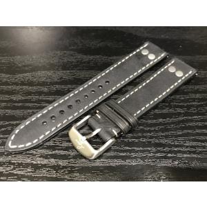 ラコ 腕時計 Laco 時計バンド ベルト 20mm 黒色 ブラック ラコ以外の時計でも付けてほしい...