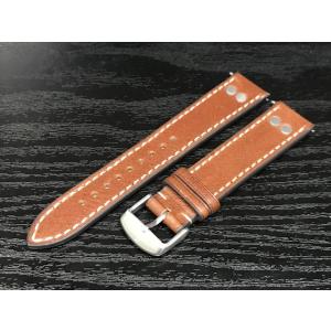 IWC ポルトギーゼ クロノグラフ用 20mm レザーベルト 茶 茶色 ブラウン