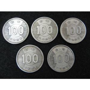 稲100円銀貨 昭和34年 5枚セット
