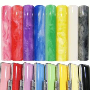 印鑑 はんこ カラー印鑑 蝶貝パール 12.0mm 全8色 かわいい 女性 子供