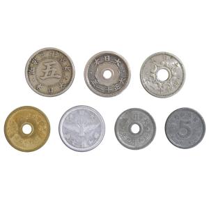 古銭 近代貨幣 明治 大正 昭和 5銭 7種 ...の詳細画像1