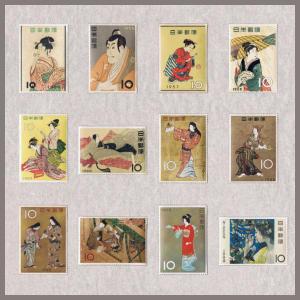 切手趣味週間 10円切手 10種セット 昭和32年〜41年(1957〜1966 切手趣味週間 10円切手 10種セット 昭和32年〜41年(1957〜1966