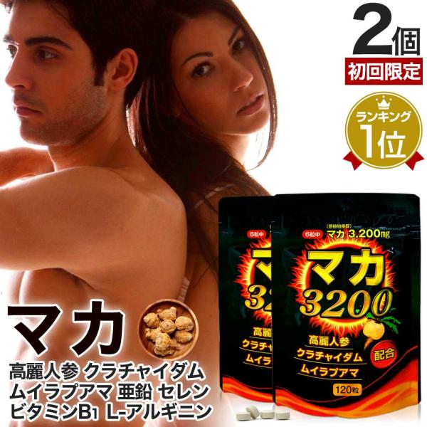 初回限定 54%OFF サプリ 男性 マカ アルギニン ビタミンB1 妊活 亜鉛 高麗人参 120粒...