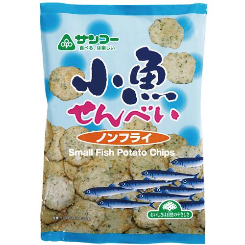 無添加 小魚せんべいノンフライ ６０ｇ 　国内産じゃがいも使用・小魚粉末　２個までコンパクト便可