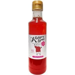 無添加　かき氷シロップ「いちごシロップ」瓶２６０ｇ　いちご果汁・果肉使用　着色料・香料・酸化防止剤不使用