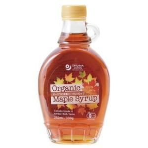 オーガニックメープルシロップ250ml「瓶」 ア...の商品画像