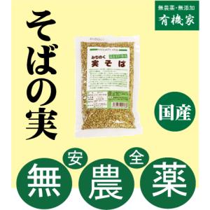 そばの実・実そば 250g  　国内産100％（秋田・岩手産）　農薬不使用そば使用　２個までネコポス便可｜yuukiya0097