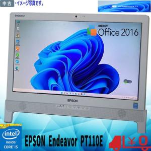 中古 一体型パソコン EPSON Endeavor PT110E Windows11 COREi5 第四世代 メモリ8GB HDD250GB 21.5inchワイド HD Office2016 カメラ内蔵 送料無料