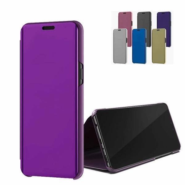 Galaxy S21/S21+/S21 Ultra ケース/カバー 2つ折り 液晶保護 パネル 半透...