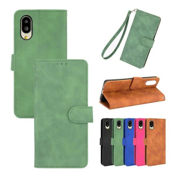 シャープ アクオス シンプルスマホ7/6 ケース カバー 手帳型 かわいい PUレザー 紐 ストラッ...