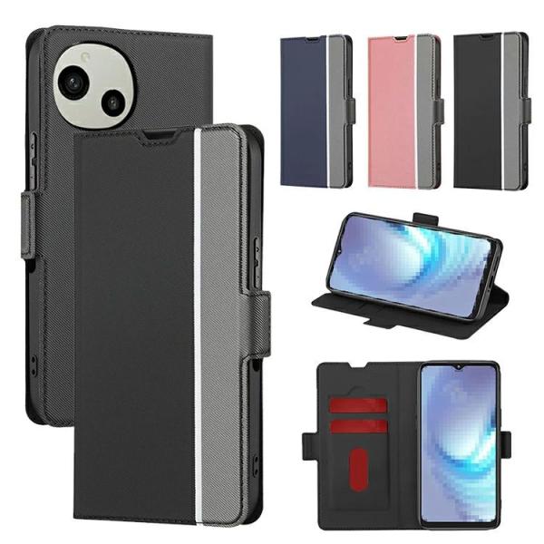 AQUOS R9 ケース 手帳型 カバー PUレザー 手帳型PUレザーケース スタンド機能 カード収...