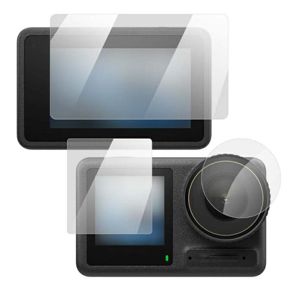 DJI Osmo Action 4 ガラスフィルム 強化ガラス レンズ保護フィルム+液晶保護フィルム...