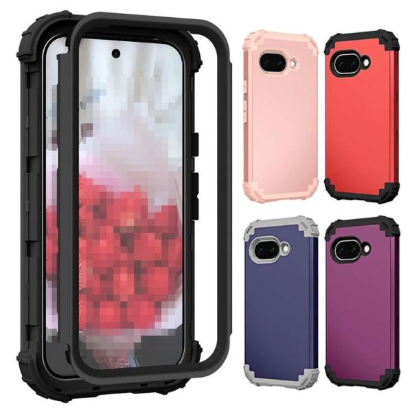 Pixel9a ケース 耐衝撃 カバー 両面 前後保護 フルカバー 角 保護 コーナーバンパー カバ...