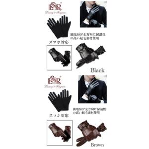 4 手袋　革手袋　スマホ手袋　レザー　裏起毛　革　メンズ手袋　バイク　撥水加工　グローブ　 防寒  ...