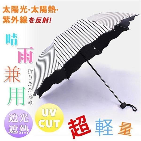 日傘 完全遮光 折り畳み 晴雨兼用 uvカットレース フリル 撥水 コンパクト 耐風 遮熱 丈夫