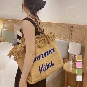 フリンジ キャンバストートバッグ 大容量の商品画像