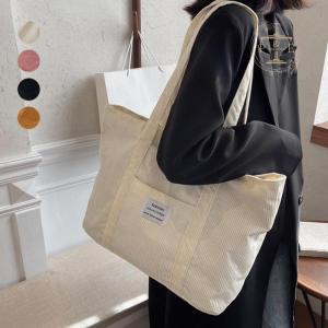 コーデュロイ トートバッグ 大容量カバンの商品画像