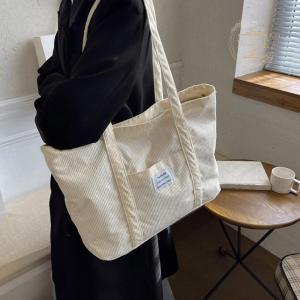 コーデュロイ トートバッグ 大容量カバンの詳細画像2