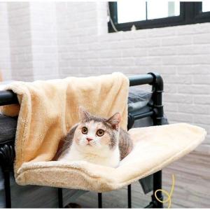 ハンモック お昼寝 ねこ ベッド マット ネコ 猫 手すりや椅子にワイヤーフックで引っかけるタイプ