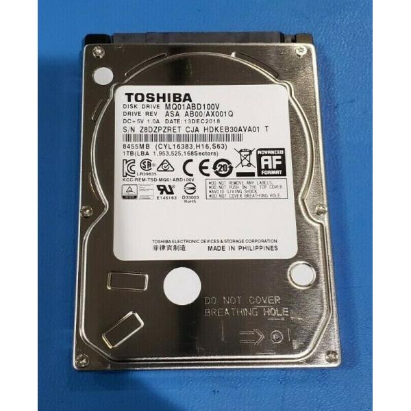 Toshiba MQ01ABD100V 1TB 5400RPM SATA 2.5"" 3Gbps H...