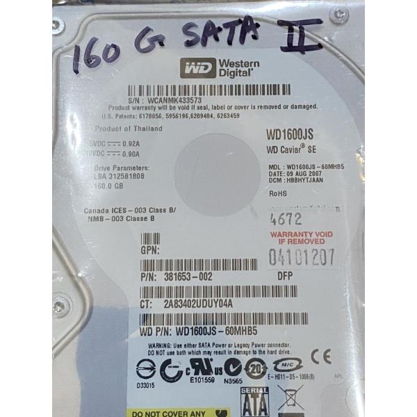Western Digital WS 1600JS 160gb SATA II Hard Drive