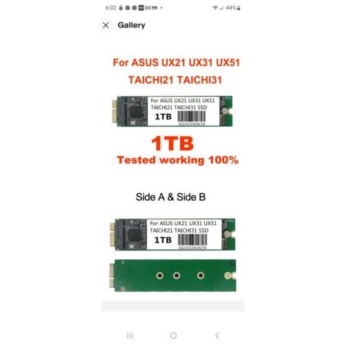 NEW 1TB XM11 V2 SSD For Asus ZenBook TAICHI 21 TAI...