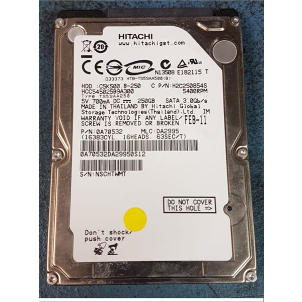 HITACHI HGST 250GB SATA 2.5 LAPTOP HARD DISK DRIVE...