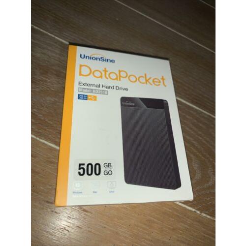 UnionSine DataPocket 500GB External Hard Drive - B...