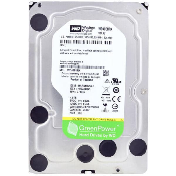 Hard Drive WD 4 TB WD40EURX 64 MB Cache 5400 RPM S...