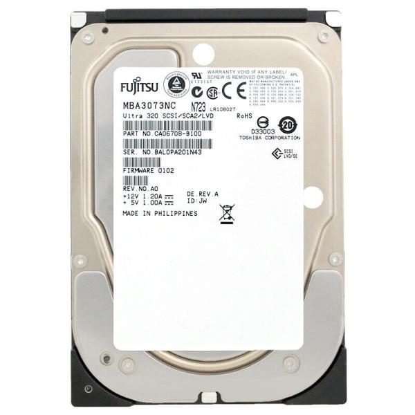 Fujitsu MBA3073NC 73GB 15000Rpm 80PIN SCSI 3.5 Inc...
