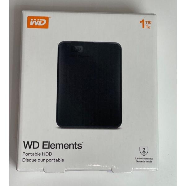 NEW WD ELEMENTS 1TB 2TB PORTABLE EXTERNAL HARD DRI...