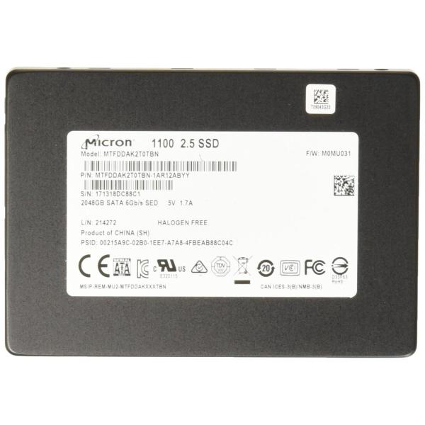 Micron 2TB 2048GB 1100 2.5"" SATA SSD MTFDDAK2T0TB...