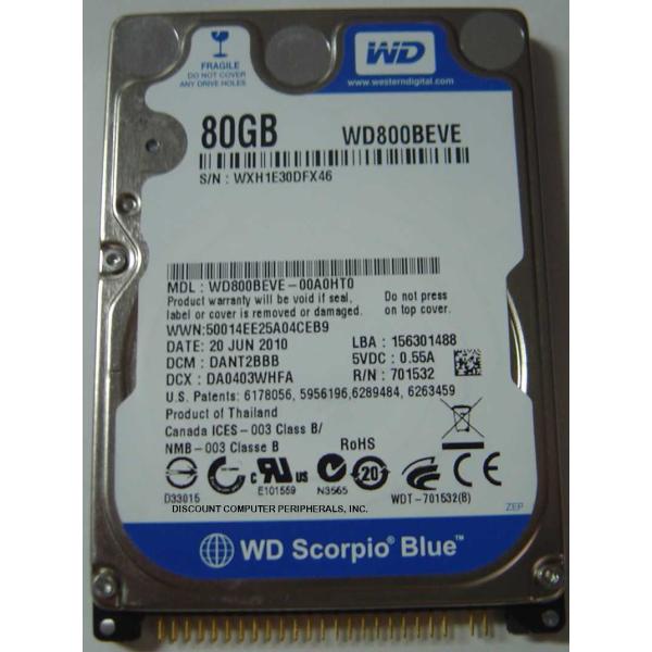 NEW 80GB 2.5 inch IDE 44PIN 9.5MM Hard Drive WD WD...