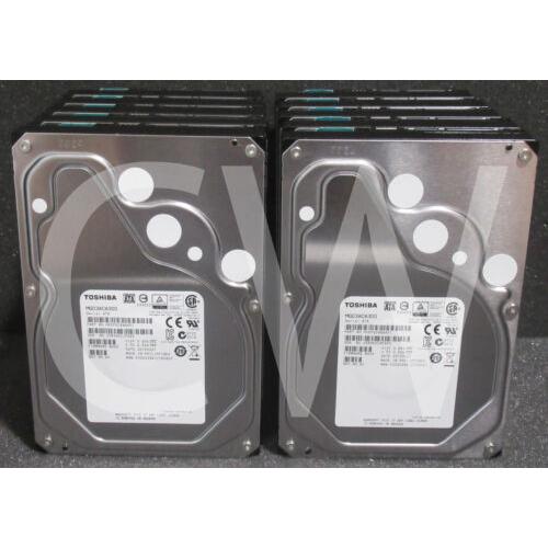 LOT OF 10 - Toshiba MG03ACA300 3TB 7200RPM 6Gbps 3...