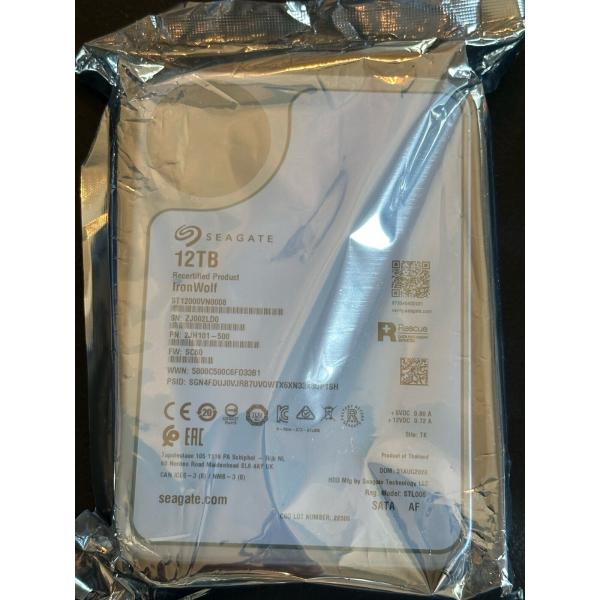 SEALED Recertified 12TB Seagate ironwolf NAS Drive...