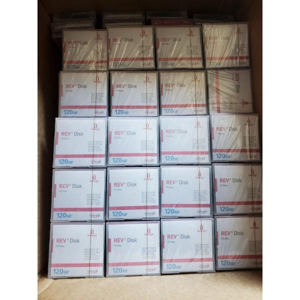 NEW Lot of 100 Iomega REV 120GB Disk PC or Mac sin...
