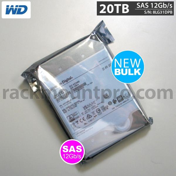 WD 0F38652 Ultrastar DC HC560 20TB 7.2K SAS 12Gb/s...