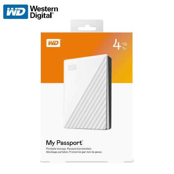 WD My Passport 4TB Portable External Hard Drive US...