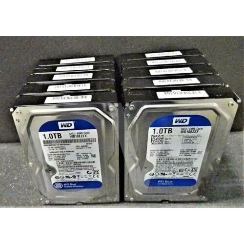 (LOT OF 10) - Western Digital WD10EZEX 1TB 7.2K RP...