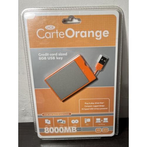 Lacie Carte Orange 8GB USB Key 800 MB Credit Card ...