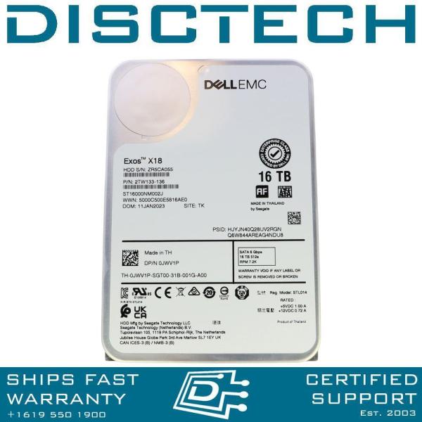 Dell JWV/ Seagate Exos X18 ST16000NM002J 16TB LFF ...