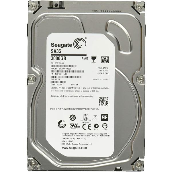 【1年保証】Hard Drive Seagate SV35 3TB ST3000VX000 64MB...