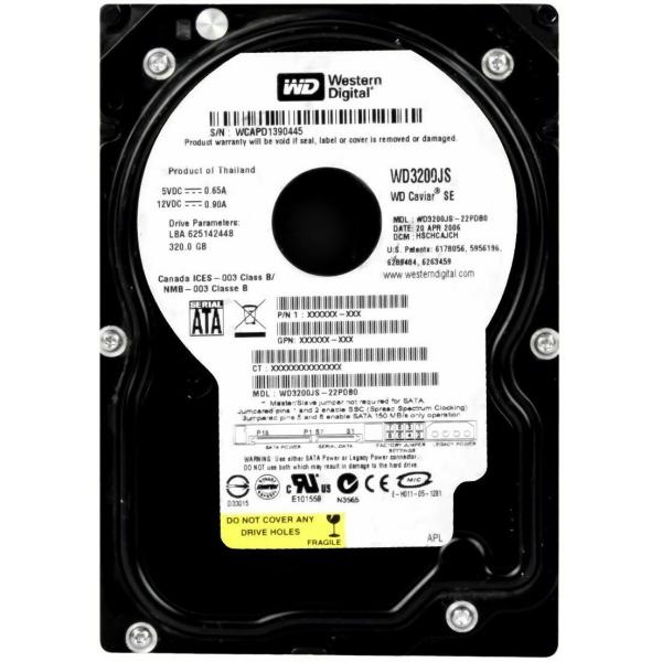 Western Digital Car SE 320GB WD3200JS 7200RPM 8MB ...