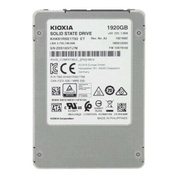【1年保証】KIOXIA KHK61RSE1T92 1.92TB SATA3 SSD 2.5