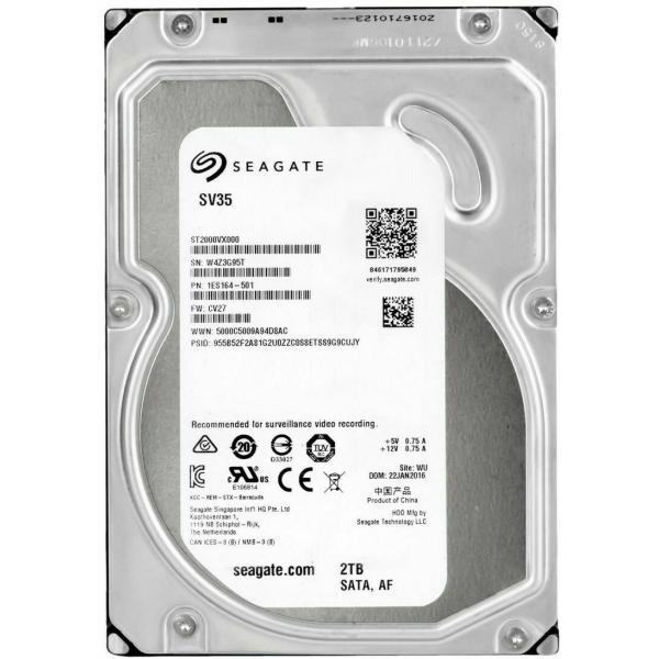 【1年保証】Hard Drive Seagate SV35 2TB ST2000VX000 64MB...