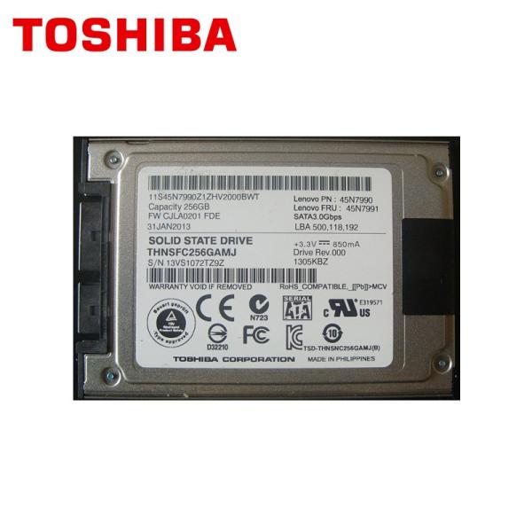 送料無料 東芝マイクロ SATA 256 ギガバイトソリッドステートドライブディスク SSD 1.8...