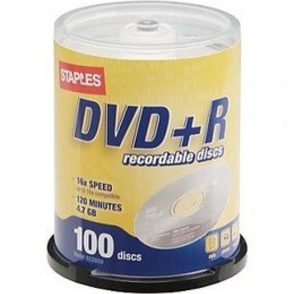 全国送料無料 パソコン ストレージ ステープル 100/パック 4.7 GB DVD + Rスピンド...